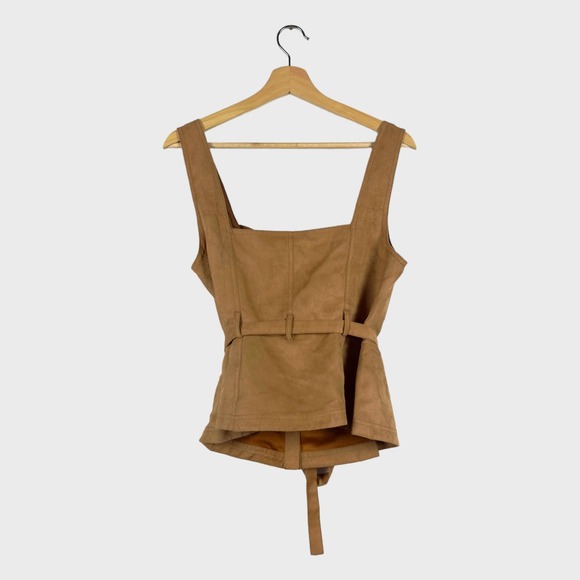 Banana Republic Brown Lucie Vegan Suede Vest - Picture 2 of 10
